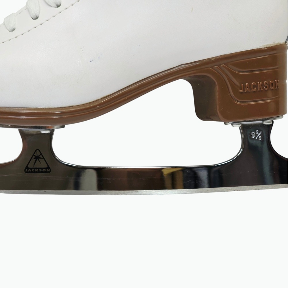 Jackson Mystique White Figure Skates Size 6 C with Pink Blade Guards 1490 - Picture 4 of 11